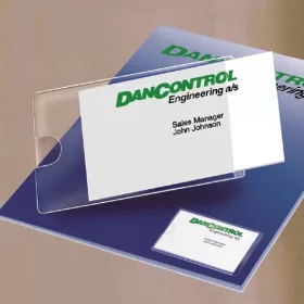   Névjegytartó zseb, öntapadó, oldalt nyitott, 95x60 mm, DJOIS (3L10109)