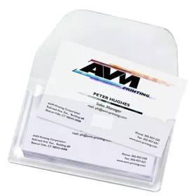   Névjegytartó zseb, füllel, öntapadó, 60x105 mm, DJOIS (3L682510)