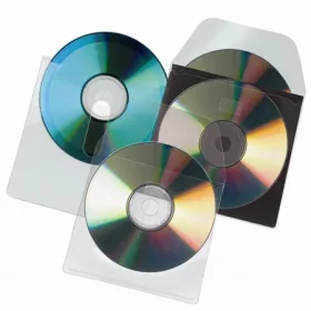   CD tartó zseb, füllel ellátott, öntapadó, 127x127 mm, DJOIS (3L683210)
