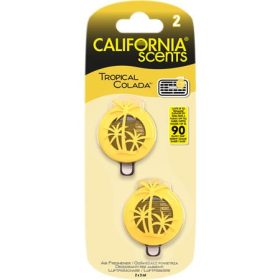   Autóillatosító, mini diffúzer, 2*3 ml, CALIFORNIA SCENTS Tropical Colada (AICSM17)