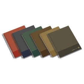   Spirálfüzet, A5, vonalas, 100 lap, keményfedeles, AMBAR Kraft, vegyes színek (AMB20120)