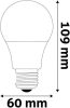 LED izzó, E27, gömb, A60, 9,5W, 1055lm, 4000K, AVIDE (AVLED013)