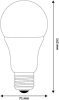 LED izzó, E27, gömb, A70, 16W, 1901lm, 6400K, AVIDE (AVLED017)