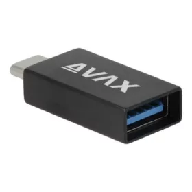   Adapter, USB-A anya/USB-C apa, AVAX AD602 Connect+, fekete (AXAD602)