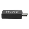 Adapter, USB-A anya/USB-C apa, AVAX AD602 Connect+, fekete (AXAD602)