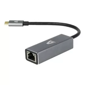  Adapter, USB-C 3.0/Ethernet, AVAX AD604, fekete-alumínium (AXAD604)