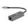 Adapter, USB-C 3.0/Ethernet, AVAX AD604, fekete-alumínium (AXAD604)