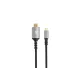 Kábel, USB-C/HDMI 2.0, fonott, 1,5 m, AVAX AV9021, fekete-alumínium (AXAV9021)