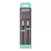 Töltőkábel, USB-C - USB-C, 60W, 1,5 m, AVAX CB302G, acélszürke (AXCB302G)