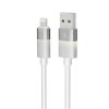 Töltőkábel, USB-A - lightning (Apple), 1 m, AVAX CB310 Glowy, fehér (AXCB310W)