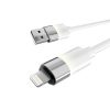 Töltőkábel, USB-A - lightning (Apple), 1 m, AVAX CB310 Glowy, fehér (AXCB310W)