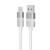 Töltőkábel, USB-A - USB-C, 18W, 1 m, AVAX CB312 Glowy, fehér (AXCB312W)