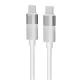 Töltőkábel, USB-C - USB-C, 60W, 1 m, AVAX CB316 Glowy, fehér (AXCB316)