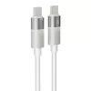 Töltőkábel, USB-C - USB-C, 60W, 1 m, AVAX CB316 Glowy, fehér (AXCB316)