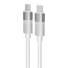 Töltőkábel, USB-C - USB-C, 60W, 1 m, AVAX CB316 Glowy, fehér (AXCB316)
