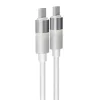 Töltőkábel, USB-C - USB-C, 60W, 1 m, AVAX CB316 Glowy, fehér (AXCB316)