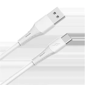   Töltőkábel, USB-A - USB-C, 18W, 1,5 m, AVAX CB3301, fehér (AXCB3301)
