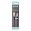 Töltőkábel, USB-A - lightning (Apple), 20W, 1,5 m, AVAX CB314 Steel, acélszürke (AXCB401G)