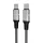 Töltőkábel, USB-C - USB-C, 60W, 1 m, AVAX CB632 Steely LED, fekete (AXCB632)