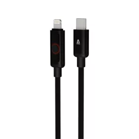   Töltőkábel, USB-C - lightning (Apple), 27W, 1 m, AVAX CB651 Pulsey, szürke (AXCB651)