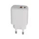 Hálózati töltő, USB-A + USB-C, 12W, AVAX CH312W Speedy, fehér (AXCH312W)