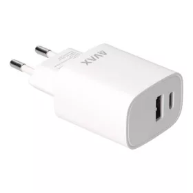   Hálózati töltő, USB-A + USB-C, 20W, AVAX CH320 Speedy, fehér (AXCH320)