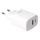 Hálózati töltő, USB-A + USB-C, 20W, AVAX CH320 Speedy, fehér (AXCH320)