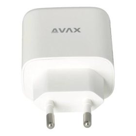   Hálózati töltő, GaN, USB-A + USB-C, AVAX CH360 Speedy, fehér (AXCH360)