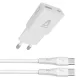 Hálózati töltő + USB-C - USB-C kábel, 1,5 m,  AVAX CH6413, fehér (AXCH6413)