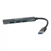 USB 3.0 elosztó-HUB, 4 port, USB 3.0, AVAX HB600, fekete (AXHB600)