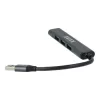 USB 3.0 elosztó-HUB, 4 port, USB 3.0, AVAX HB600, fekete (AXHB600)
