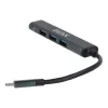 USB-C elosztó-HUB, 4 port, USB 3.0, AVAX HB601, fekete (AXHB601)