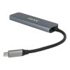 USB-C elosztó-HUB, HDMI+USB-C+2xUSB 3.0, PD, AVAX HB611 Connect+, fekete (AXHB611)