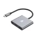 USB elosztó-HUB, 3 port, USB 3.0, AVAX HB9031 Prime, fekete-alumínium (AXHB9031)