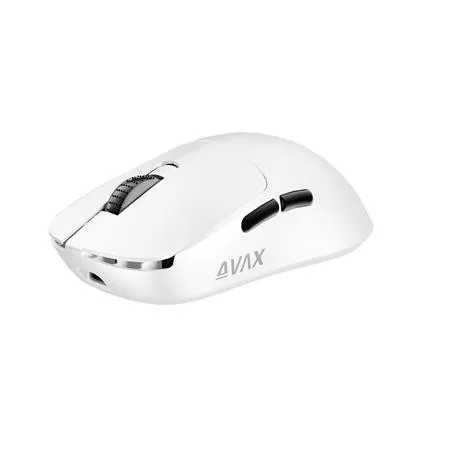 Egér, tri-mode kapcsolat, gaming, AVAX LW03 PRO, fehér (AXLW03PROW)