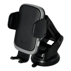   Autós töltő, vezeték nélküli, szellőzőrácsra/szélvédőre, AVAX WH601 Freely+, fekete (AXWH601)