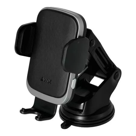 Autós töltő, vezeték nélküli, szellőzőrácsra/szélvédőre, AVAX WH601 Freely+, fekete (AXWH601)