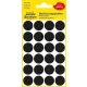 Etikett, 18 mm, kör, AVERY ZWECKFORM, fekete, 96 etikett/csomag (AY3003)