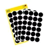 Etikett, 18 mm, kör, AVERY ZWECKFORM, fekete, 96 etikett/csomag (AY3003)