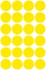 Etikett, 18 mm, kör, AVERY ZWECKFORM, sárga, 96 etikett/csomag (AY3007)