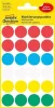 Etikett, 18 mm, kör, AVERY ZWECKFORM, 5 különböző szín, 96 etikett/csomag (AY3089)