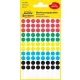 Etikett, 8 mm, kör, AVERY ZWECKFORM, 5 különböző szín, 416 etikett/csomag (AY3090)