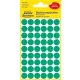 Etikett, 12 mm, kör, AVERY ZWECKFORM, zöld, 270 etikett/csomag (AY3143)