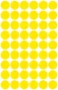 Etikett, 12 mm, kör, AVERY ZWECKFORM, sárga, 270 etikett/csomag (AY3144)