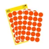 Etikett, 18 mm, kör, AVERY ZWECKFORM, neon piros, 96 etikett/csomag (AY3172)