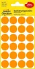 Etikett, 18 mm, kör, AVERY ZWECKFORM, neon narancs, 96 etikett/csomag (AY3173)