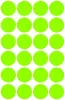 Etikett, 18 mm, kör, AVERY ZWECKFORM, neon zöld, 96 etikett/csomag (AY3174)