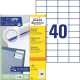 Etikett, univerzális, 52,5x29,7 mm, AVERY ZWECKFORM, 4000 etikett/csomag (AY3651)