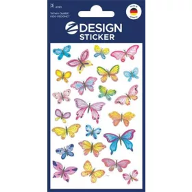   Matrica, papír, 3 ív, 76x120 mm, AVERY ZWECKFORM, Z-Design No.4390, pillangók (AY4390)