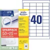 Etikett, univerzális, 48,5x25,4 mm, AVERY ZWECKFORM, Sparpack, 2600 etikett/csomag (AY478065)
